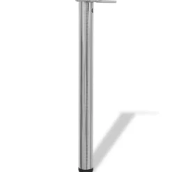 4 pieds de table réglables en hauteur 710 mm Nickel brossé