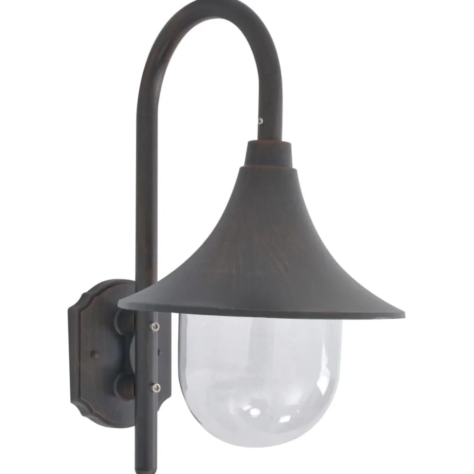 44213 vidaXL applique vidaXL jardin E27 42 cm aluminium bronze