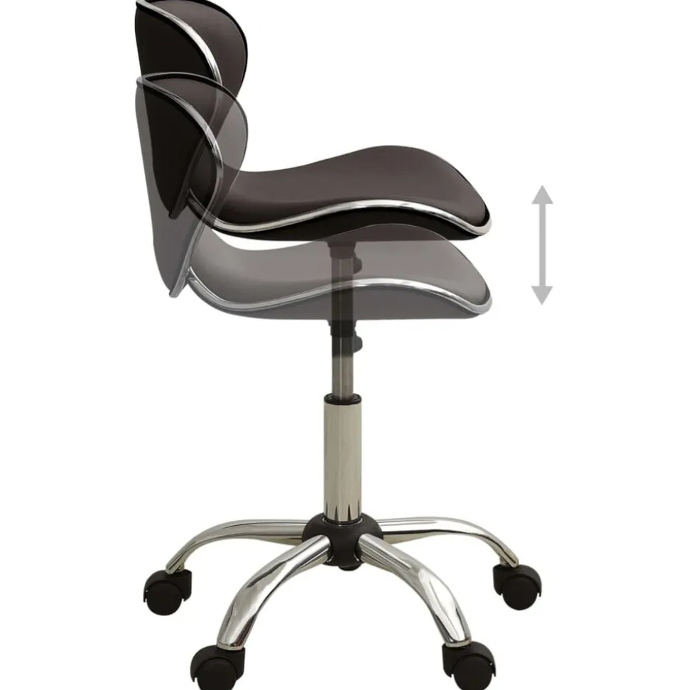 323676 vidaXL Salon Spa Stool Brown Faux Leather