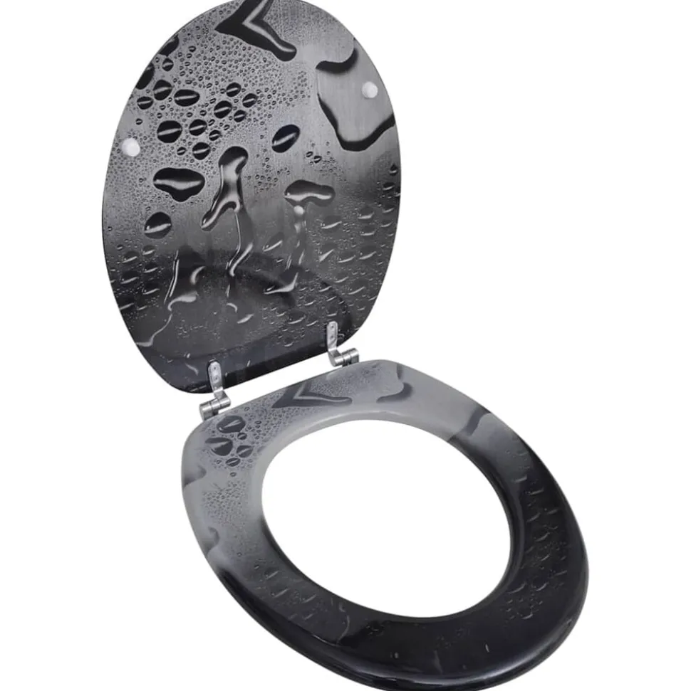 Abatant de WC avec couvercle design goutte d'eau