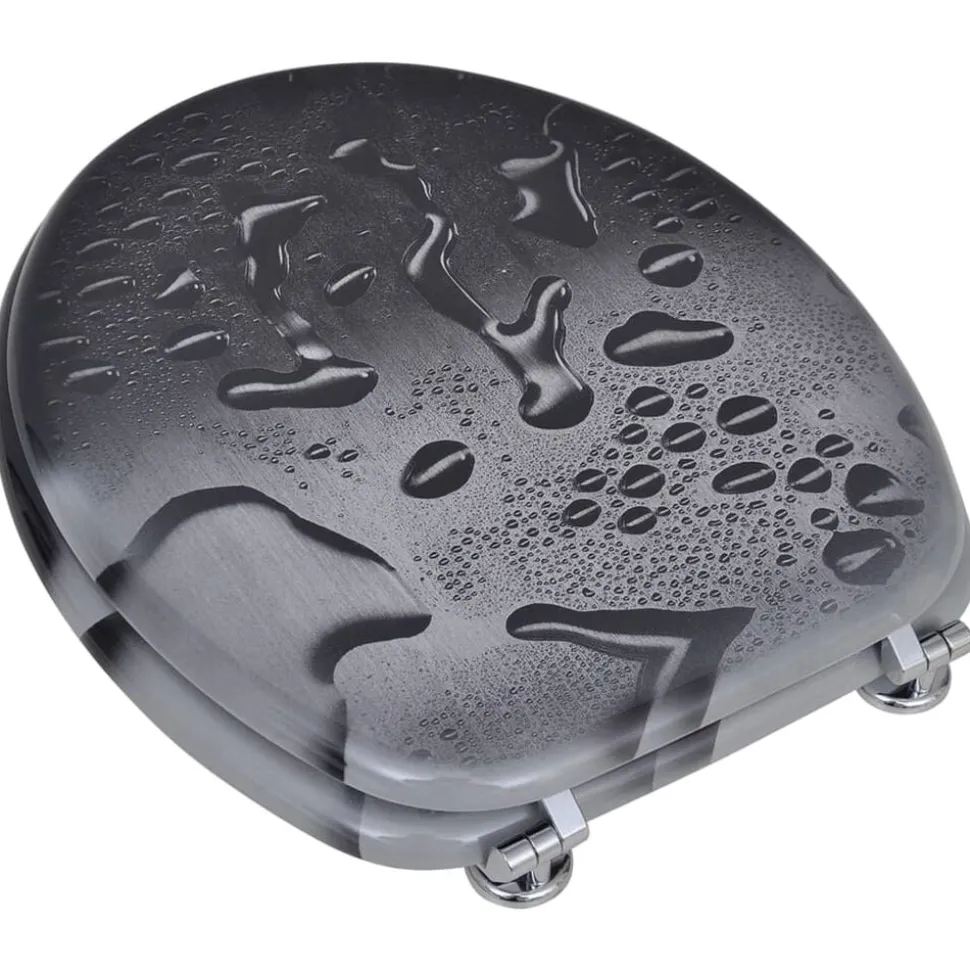 Abatant de WC avec couvercle design goutte d'eau
