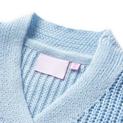 Cardigan pour enfants tricoté bleu 92