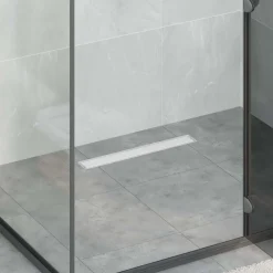 vidaXL 2 en 1 Drain de Douche Argenté 50 cm Acier Inox 304