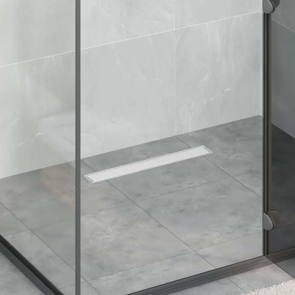 vidaXL 2 en 1 Drain de Douche Argenté 50 cm Acier Inox 304