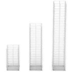vidaXL 3 gabions en fil galvanisé