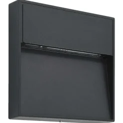 vidaXL 2 pcs Appliques murales LED d'extérieur 3 W Noir Carré