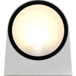 vidaXL 2 pcs Appliques murales d'extérieur 1 W Blanc Rond