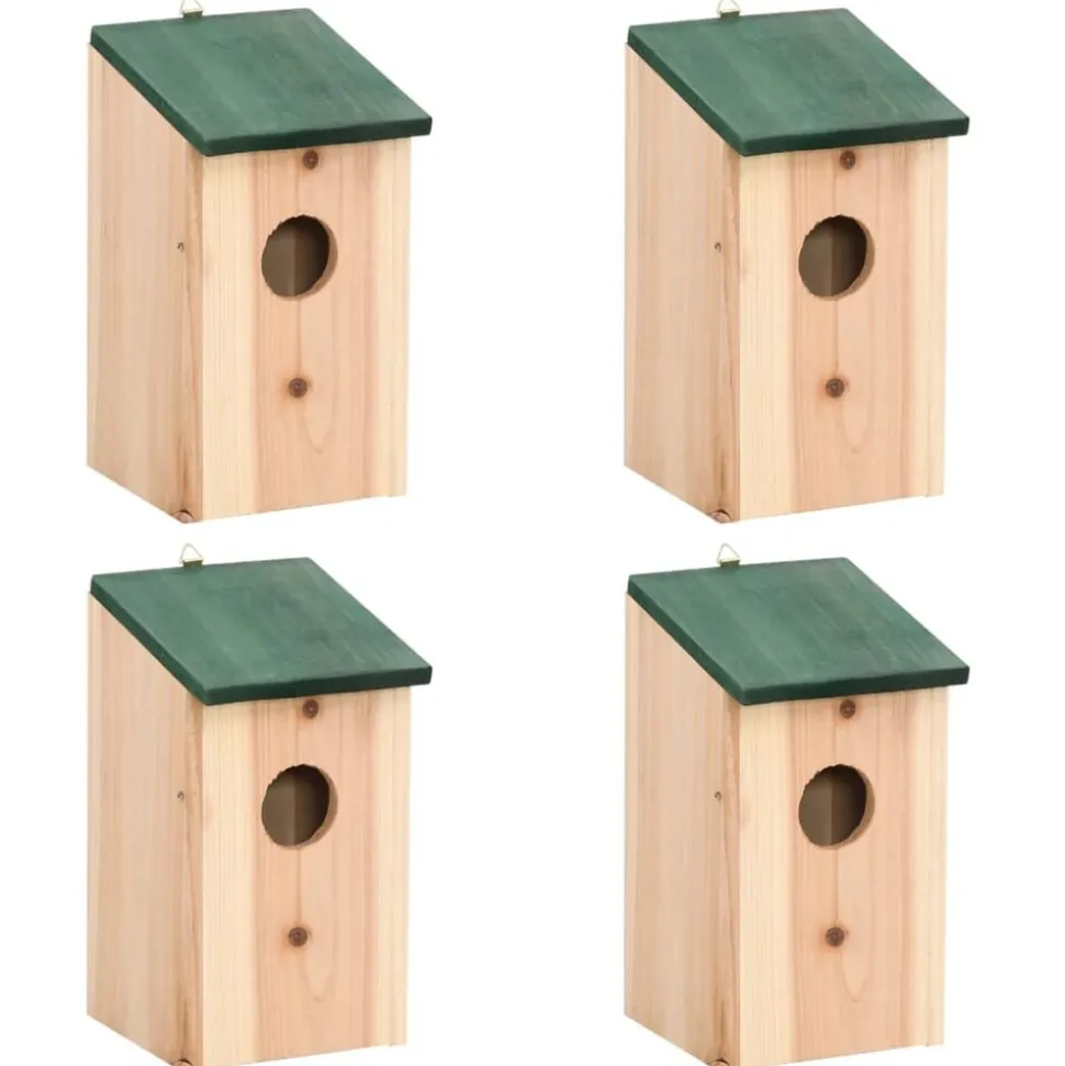 vidaXL 4 pcs Nichoirs Bois 12x12x22 cm