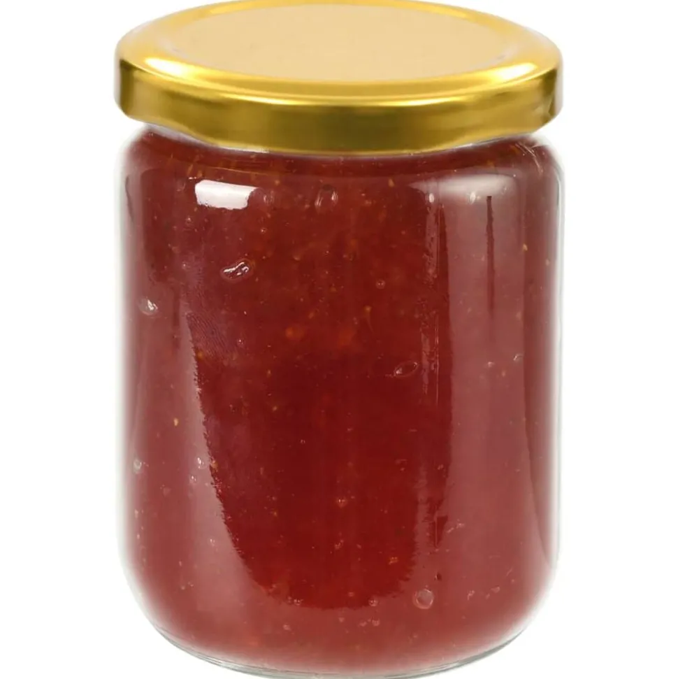 vidaXL 48 pcs Pots à confiture avec couvercle doré Verre 230 ml