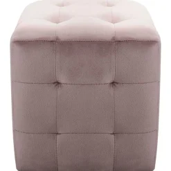 vidaXL 2 pcs Poufs Rose 30 x 30 x 30 cm Tissu velours