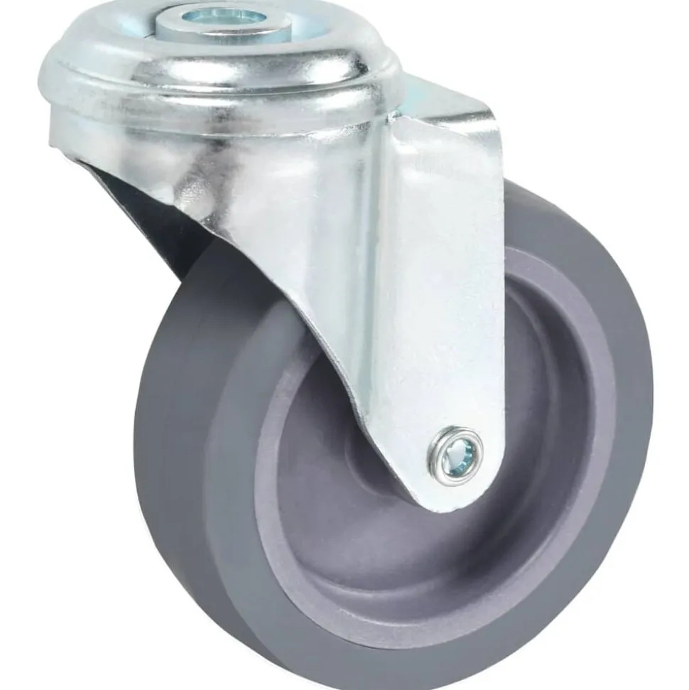 vidaXL 4 pcs Roulettes pivotantes à trou de boulon 75 mm