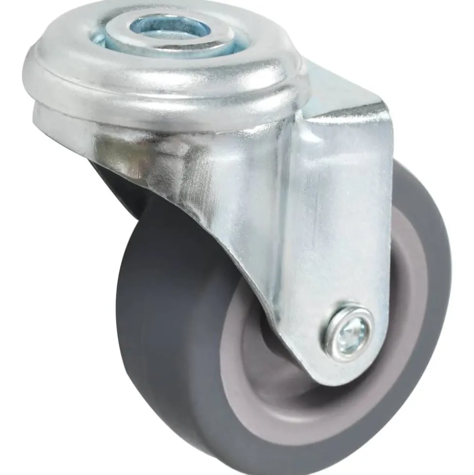 vidaXL 4 pcs Roulettes pivotantes à trou de boulon 50 mm