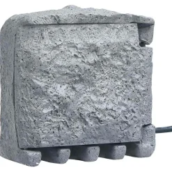 vidaXL 2 prises de jardin à minuterie Résine tressée Gris