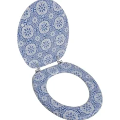 vidaXL Abatant de WC avec couvercle design porcelaine