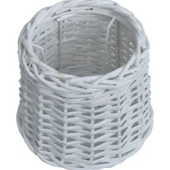 vidaXL Abat-jour Osier 25x17 cm Blanc