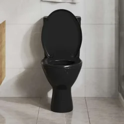 vidaXL Abattant WC à fermeture en douceur Libération rapide Noir