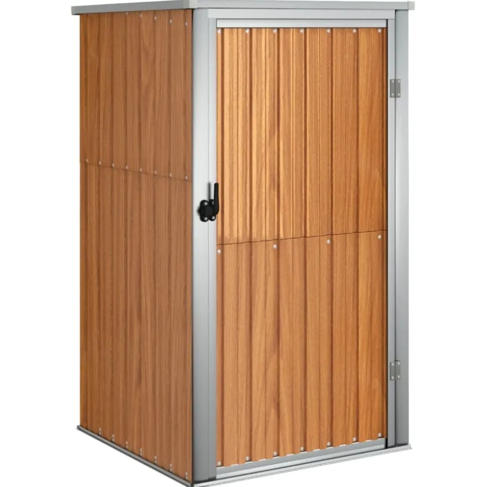 vidaXL Abri à outils de jardin marron 88x89x161 cm acier galvanisé