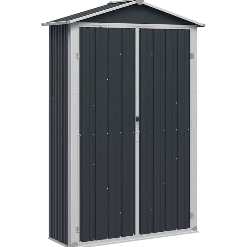 vidaXL Abri de jardin Anthracite 116x45x175 cm Acier galvanisé