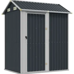 vidaXL Abri de jardin Anthracite 192 x 152,5 x 237 cm Acier galvanisé