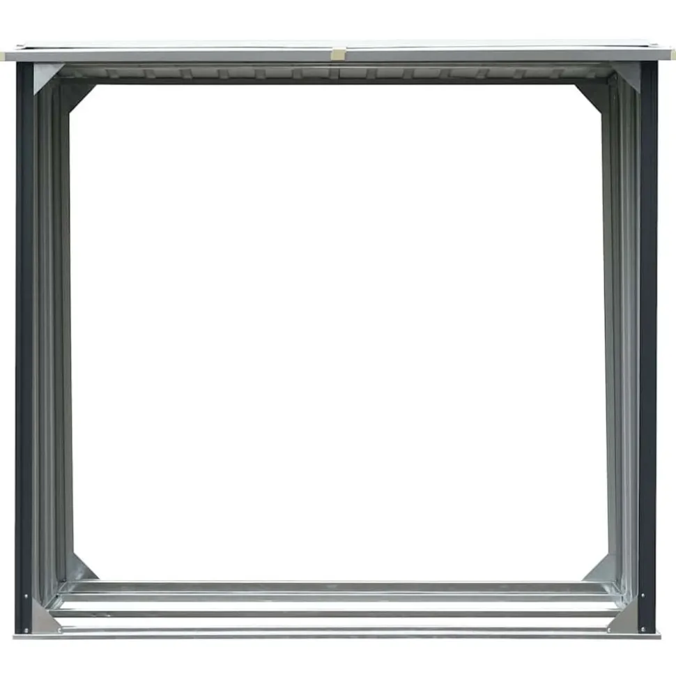 vidaXL Abri de stockage à bois Acier galvanisé 172x91x154cm Anthracite