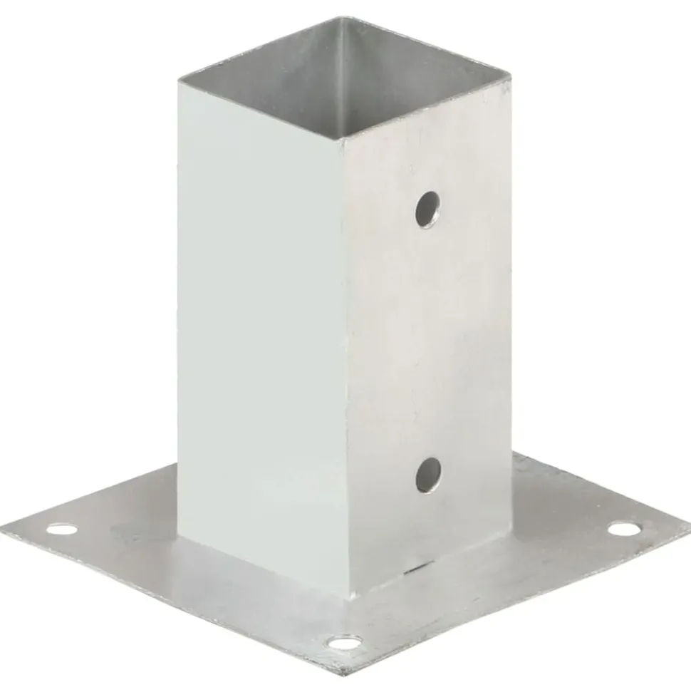 vidaXL Ancres de poteau 4 pcs Métal galvanisé 71 mm