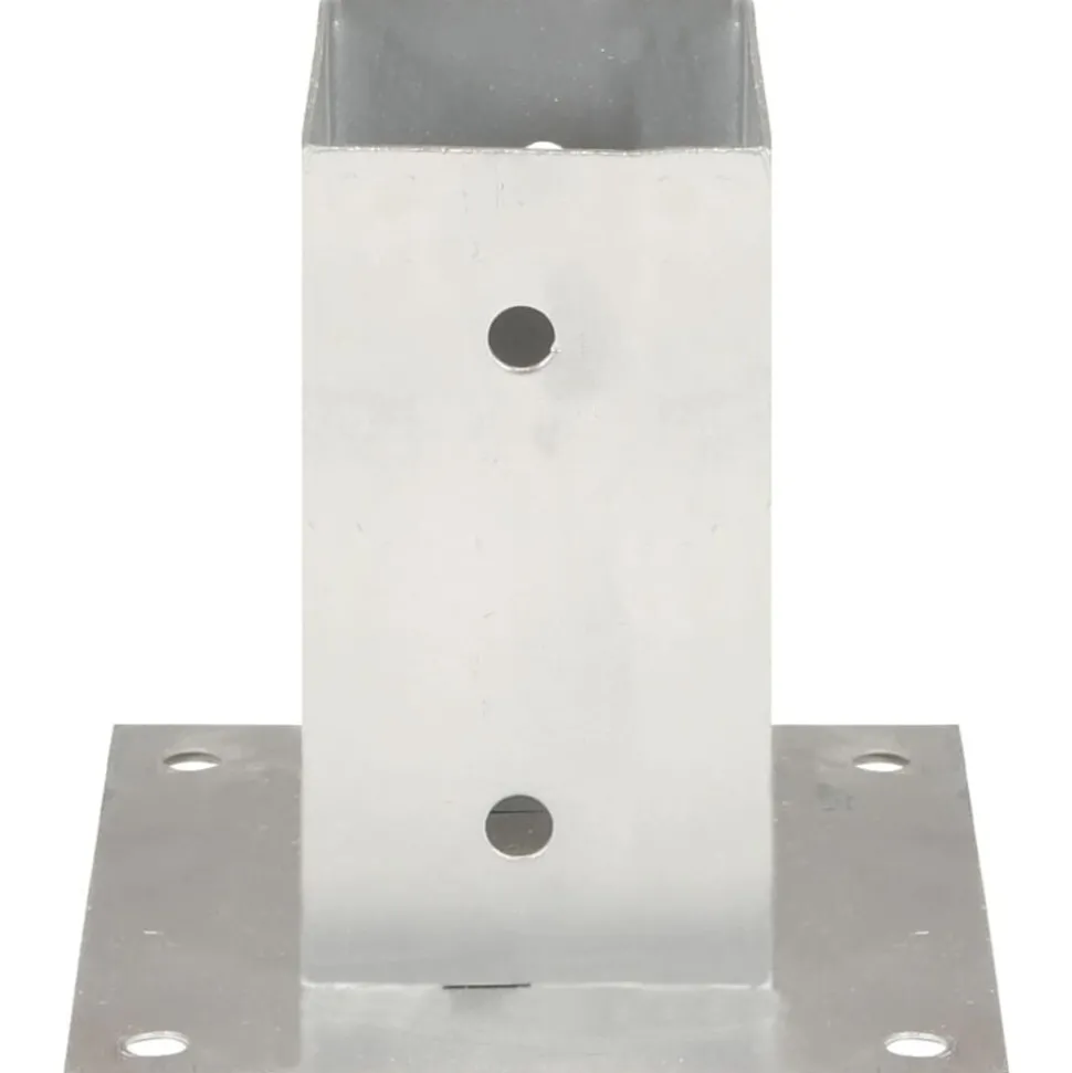 vidaXL Ancres de poteau 4 pcs Métal galvanisé 71 mm