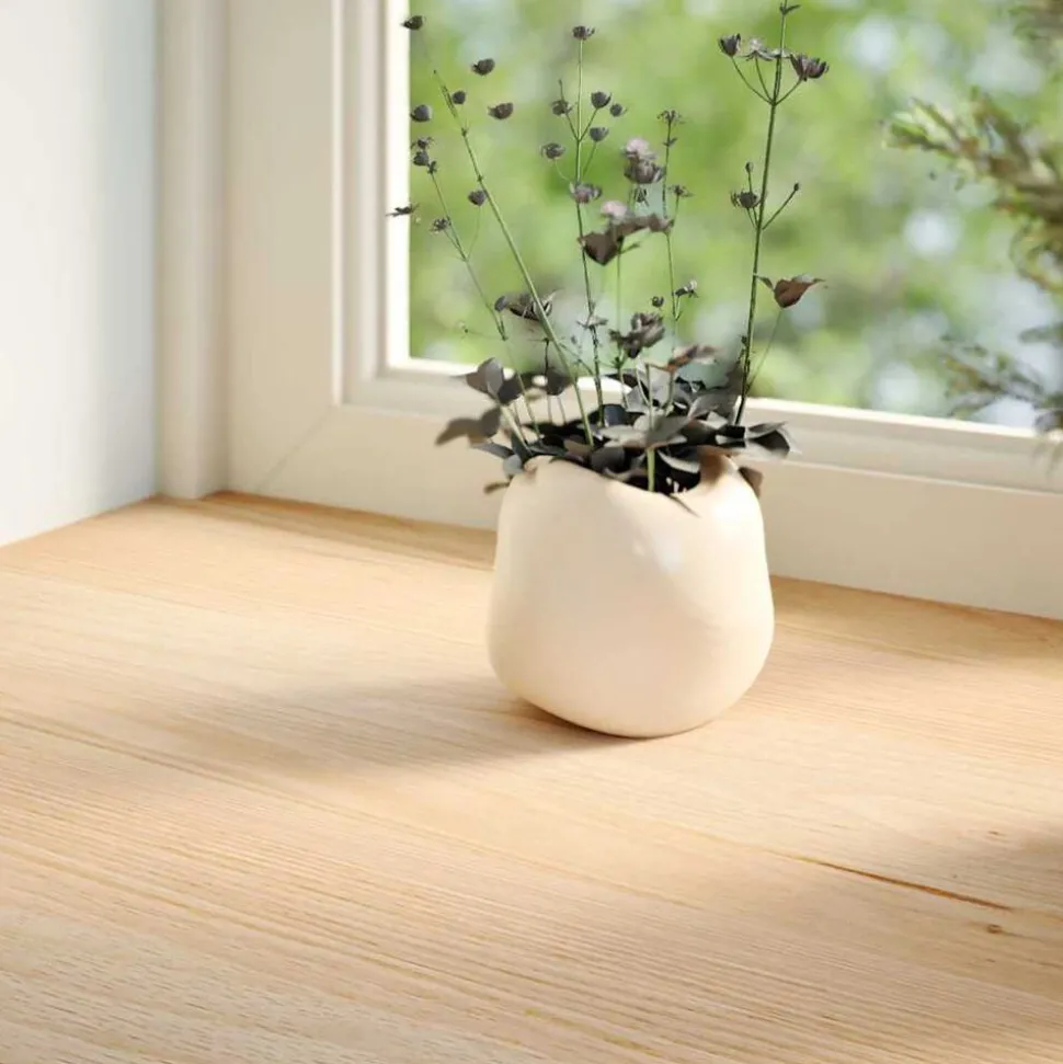 vidaXL Appuis de fenêtre 2 pcs bois de chêne massif non traité
