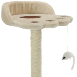 vidaXL Arbre à chat avec griffoir en sisal 40 cm Beige et Marron