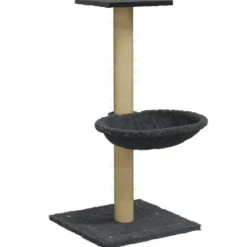 vidaXL Arbre à chat avec griffoir en sisal Gris foncé 74 cm