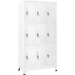 vidaXL Armoire à casier avec 9 compartiments Acier 90x45x180 cm Gris