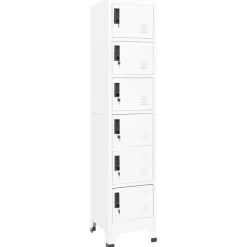 vidaXL Armoire à casiers Blanc 38x40x180 cm Acier