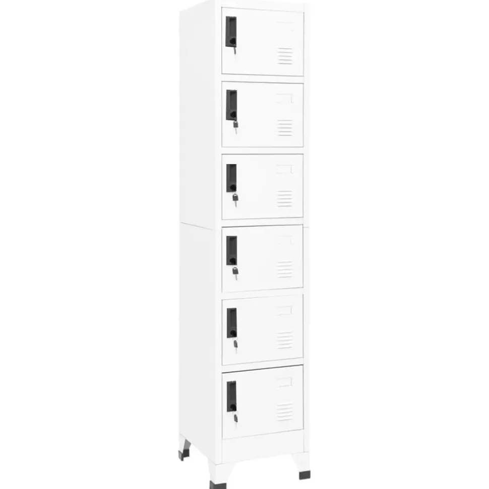 vidaXL Armoire à casiers Blanc 38x40x180 cm Acier