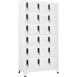 vidaXL Armoire à casiers Blanc 90x40x180 cm Acier