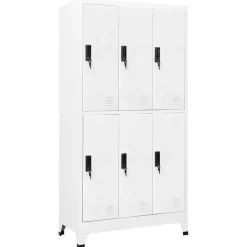 vidaXL Armoire à casiers Blanc 90x45x180 cm Acier