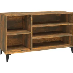 vidaXL Armoire à chaussures Chêne fumé 102x36x60 cm Bois d'ingénierie