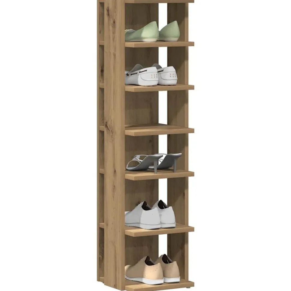 vidaXL Armoire à chaussures chêne artisanal bois d'ingénierie