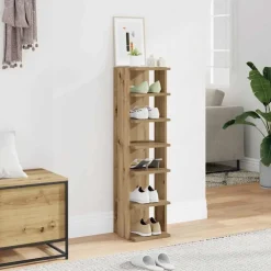 vidaXL Armoire à chaussures chêne artisanal bois d'ingénierie