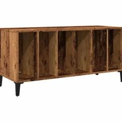 vidaXL Armoire à disques vieux bois 100x38x48 cm bois d'ingénierie