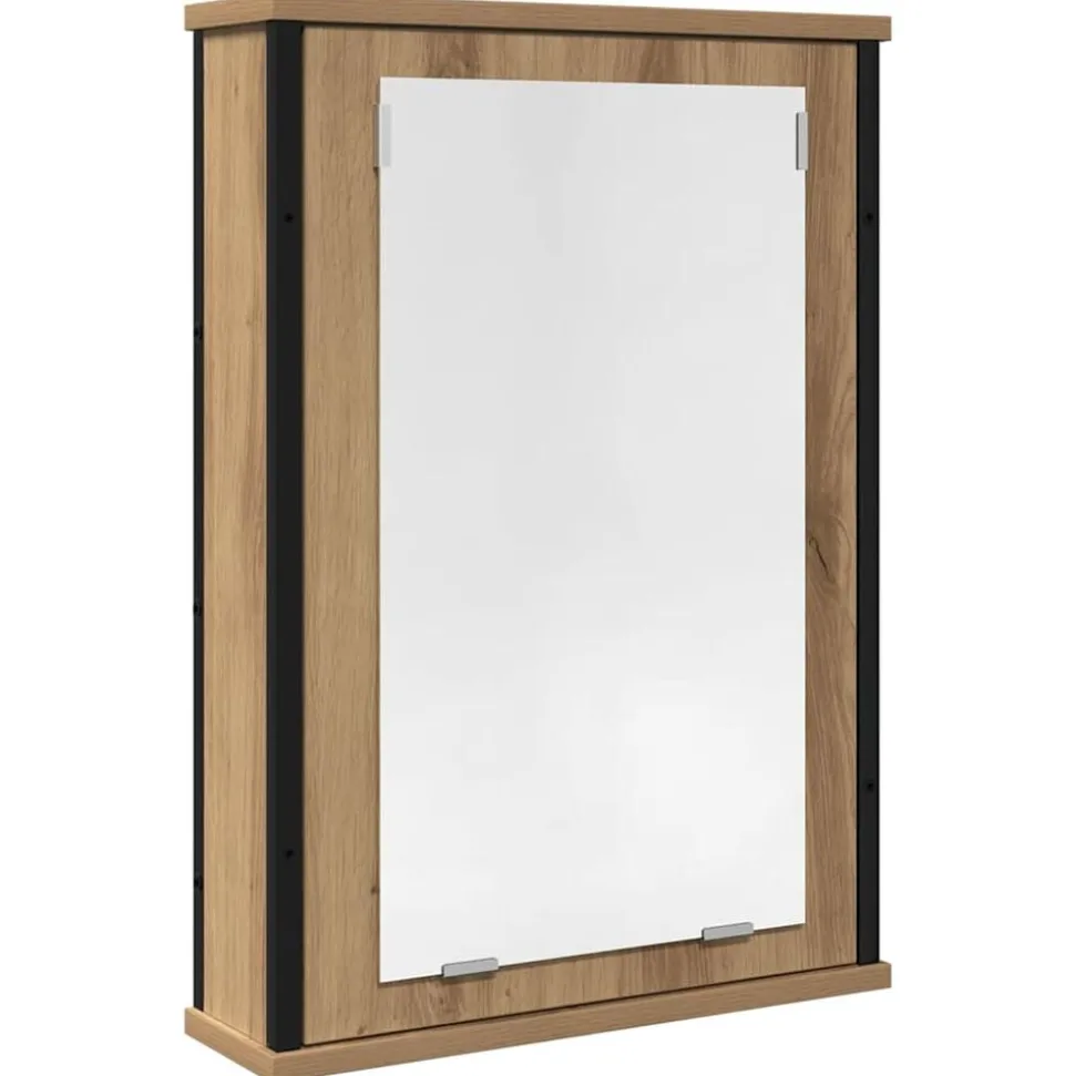 VidaXL Armoire à miroir de salle de bain chêne artisanal 42x12x60 cm