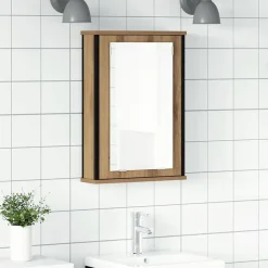 VidaXL Armoire à miroir de salle de bain chêne artisanal 42x12x60 cm