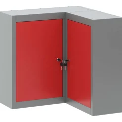vidaXL Armoire à outils avec étagère Rouge et Gris 55 x 55 x 55 cm