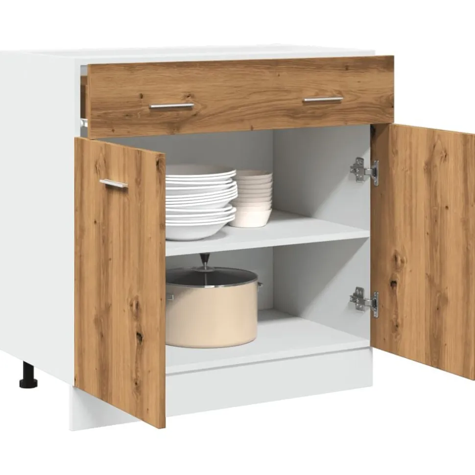 vidaXL Armoire à tiroirs "Lyon" Chêne artisanal 80 x 46 x 81,5 cm Bois d'ingénierie