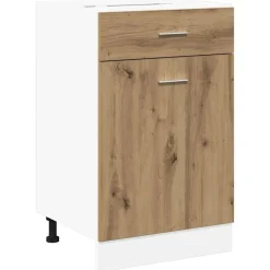 vidaXL Armoire à tiroirs "Lyon" Chêne artisanal 50 x 46 x 81,5 cm Bois d'ingénierie