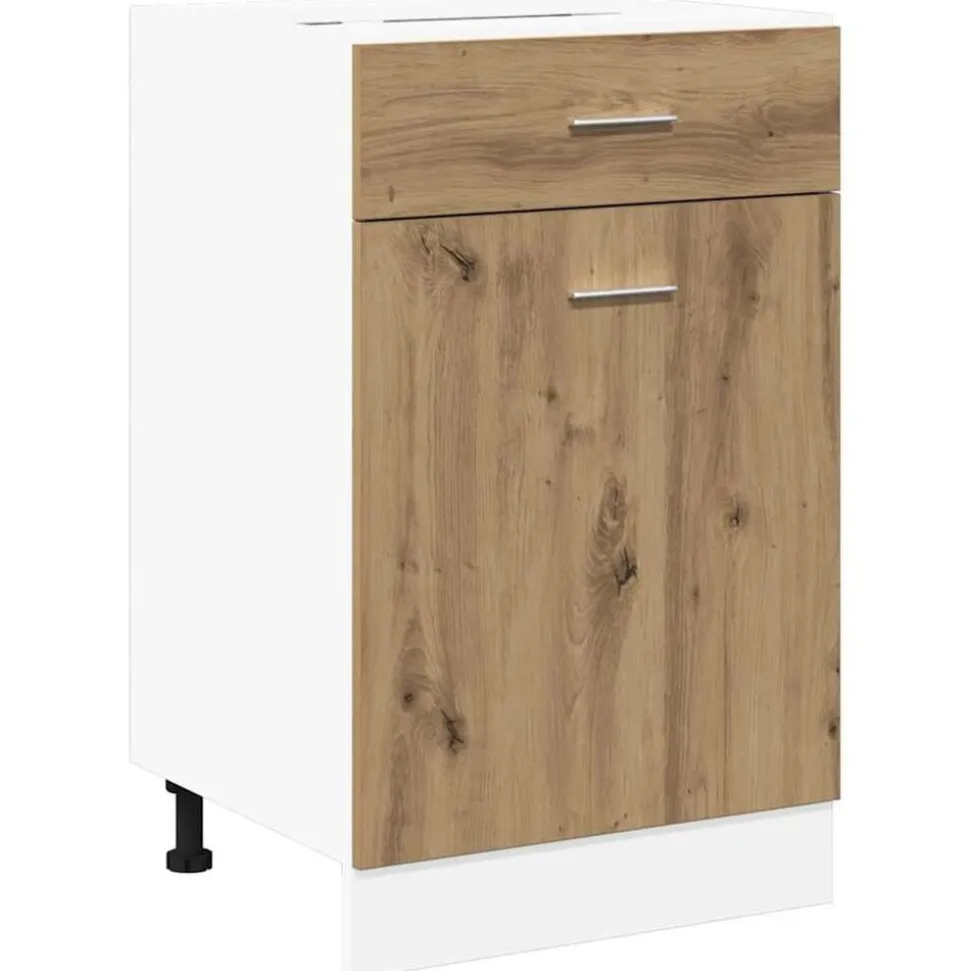 vidaXL Armoire à tiroirs "Lyon" Chêne artisanal 50 x 46 x 81,5 cm Bois d'ingénierie