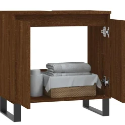 vidaXL Armoire de bain chêne marron 58x33x60 cm bois d'ingénierie