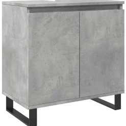 vidaXL Armoire de bain gris béton 58x33x60 cm bois d'ingénierie