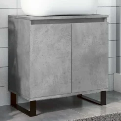 vidaXL Armoire de bain gris béton 58x33x60 cm bois d'ingénierie