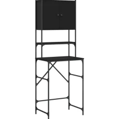 vidaXL Armoire de machine à laver noir 68x48,5x194 cm