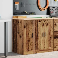 vidaXL Armoire de rangement de garage vieux bois 30x51x85 cm bois pin