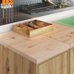 vidaXL Armoire de rangement de garage chêne artisanal bois de pin